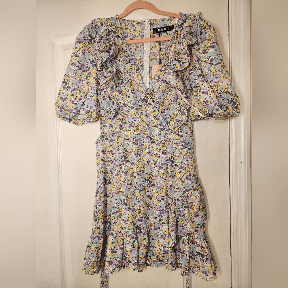 Missguided Floral Ruffle Dress - Multicolor